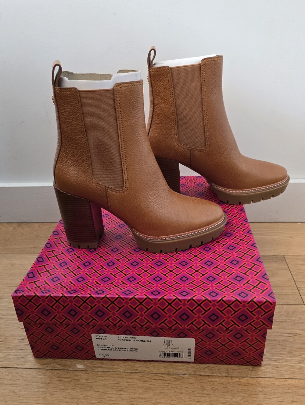 NEW Tory Burch Carson Lug 70mm Booties